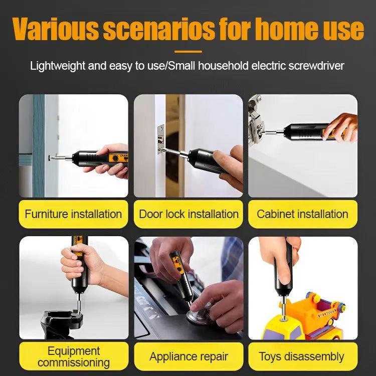 Electric Screwdriver Set, Lithium Battery Charging Household Tool Kit