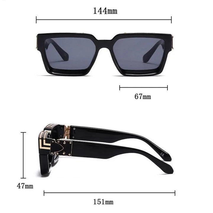 Sunglasses Men & Women, Luxury Designer Square Glasses Oculos Dropshipping Lentes Gafas Lunette - Calibra OneZero