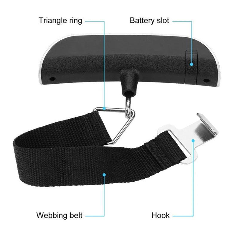 Digital Luggage Scale, Portable Suitcase, Weighing Device, Compact Travel Scale