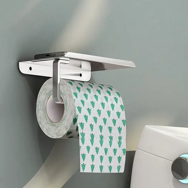 Aluminum Alloy Toilet Paper Holder, Bathroom Wall Mount ,WC Paper Phone Holder