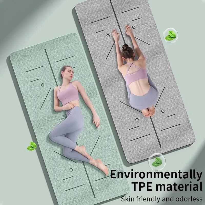 "Non-Slip Yoga Mam, Eco-Friendly Yoga Mat with Strap, Pro Mats for Women's Workouts