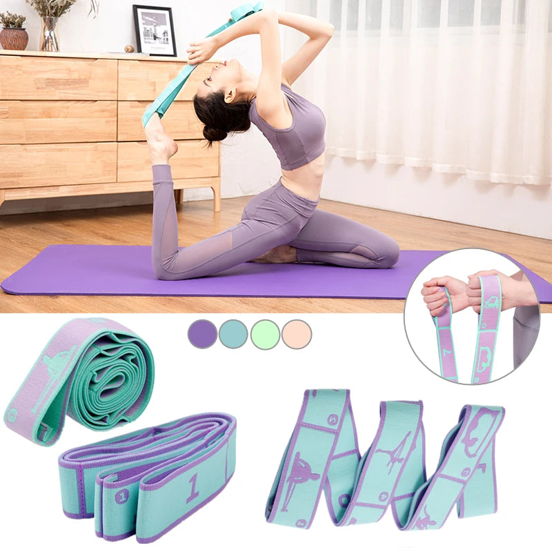 Yoga Stretching Belt Stretching Band for Pilates Digital Stretch Elastic Band