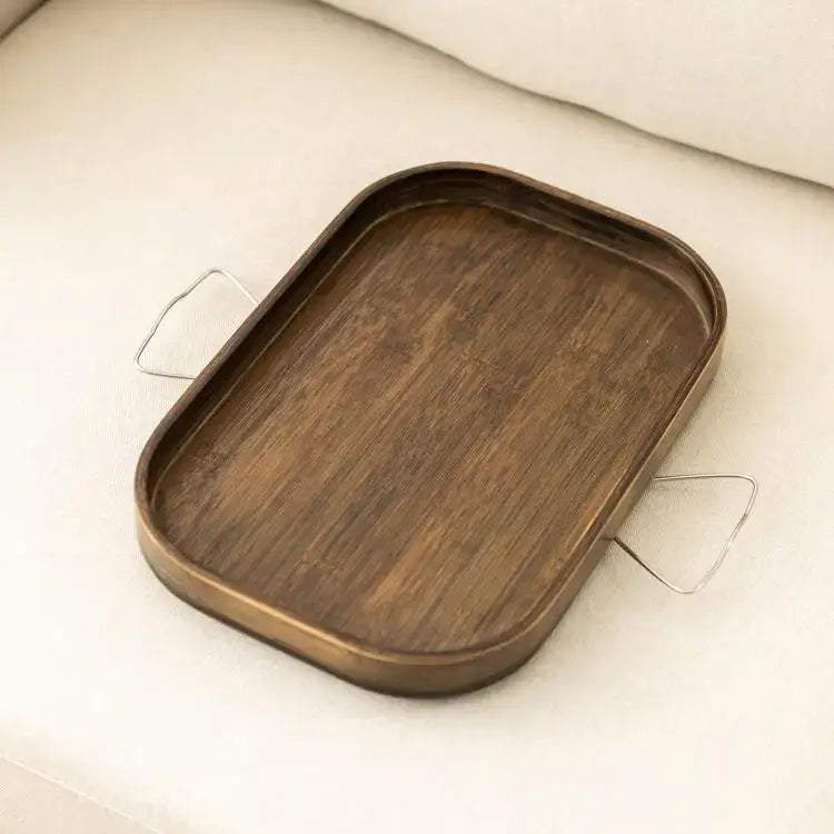 Sofa Armrest Table, Living Room Sofa, Side Wooden Storage Tray ,Snack Tea Coffee Tray Multifunction