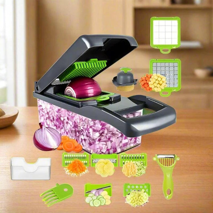 14/16 - in-1 Vegetable Slicer Cutter with Basket