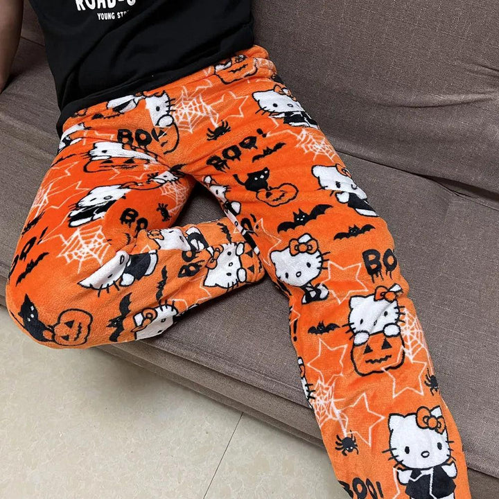 Pajamas Flannel Sleepwear Women Cartoon Lounge wear