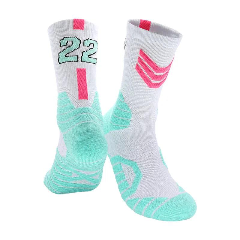 basketball Socks, Knee High Sports Socks, Thickened Towel Bottom Socks