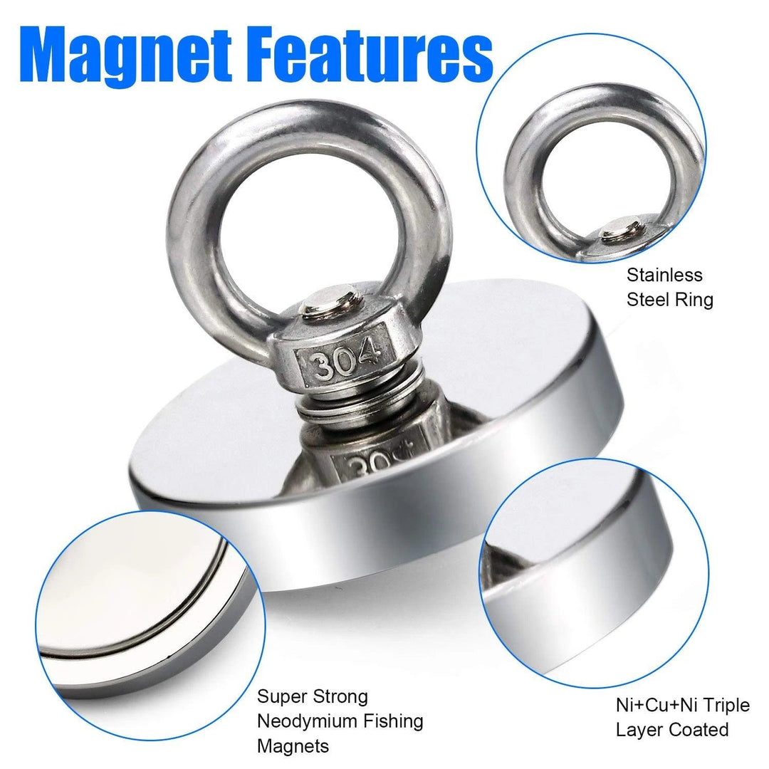 "N52 neodymium magnet" "Magnetic fishing hook" "Magnet fishing retrieval tool"