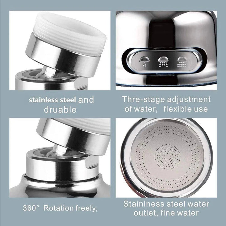 360 Degree Kitchen Faucet Dual Mode Filter Diffuser Water Saving Nozzle - Calibra OneZero