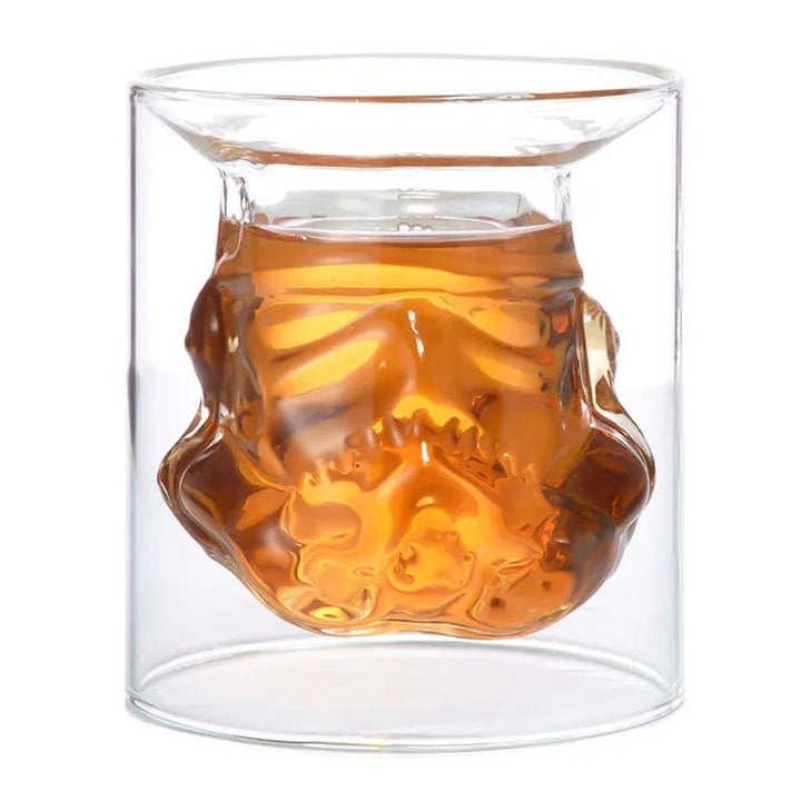 "Storm Trooper helmet wine glass" "Whiskey decanter set" "Galactic drinking glasses"