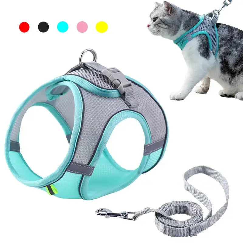 Cat Harness and Leash Set Adjustable Dog Harness Vest Pet Leash for Small Dogs