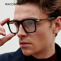 Luxury Retro Square Sunglasses Anti-Blue Light Glasses UV400 Designer Eyewear for Men and Women