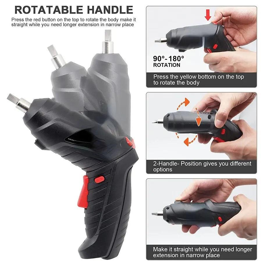 Power Tools Set Cordless Screwdriver Rechargeable Drill