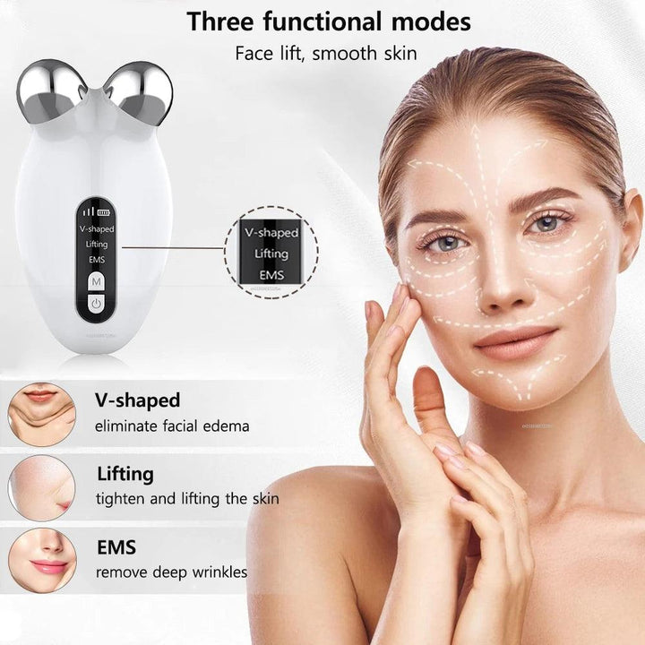 Facial Massager Microcurrent Roller Skin Tightening Device