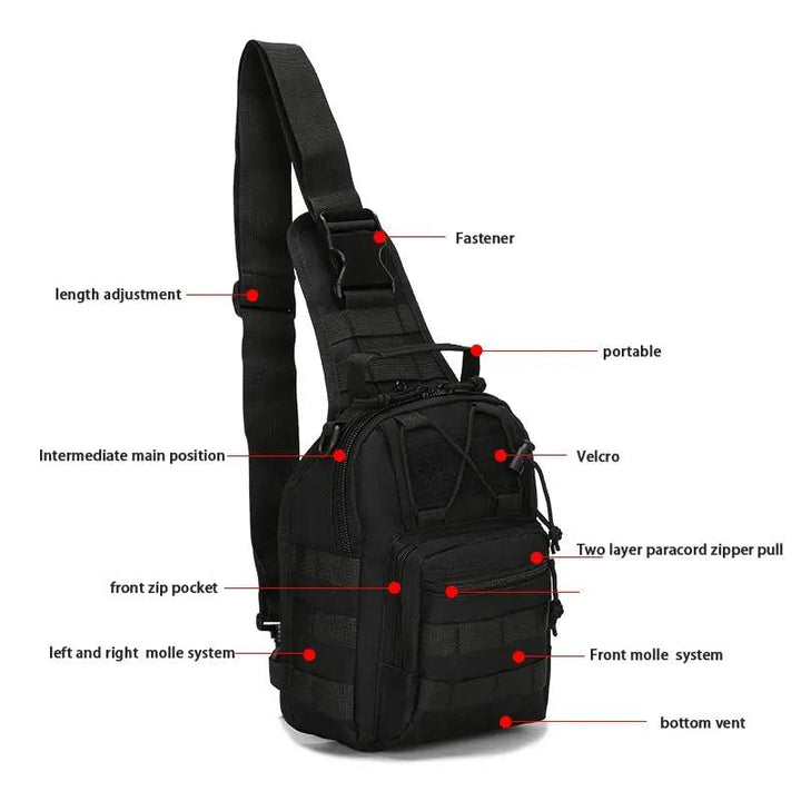 "Sling sport chest bag" "Shoulder crossbody bag" "Travel chest bag"