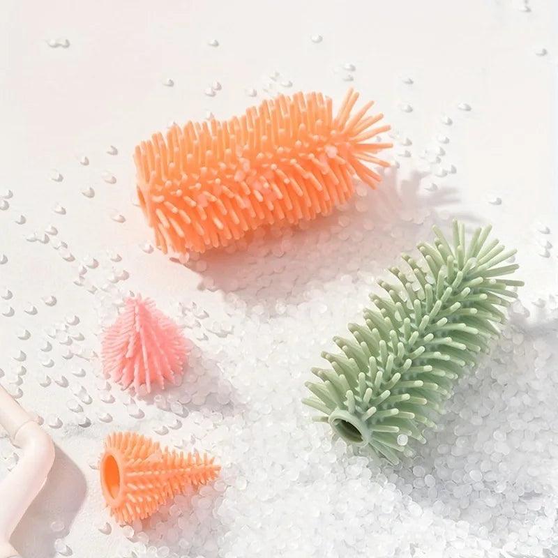 Portable Baby Bottle Cleaner Set Silicone Bottle Brushes Drying Rack and Brushes