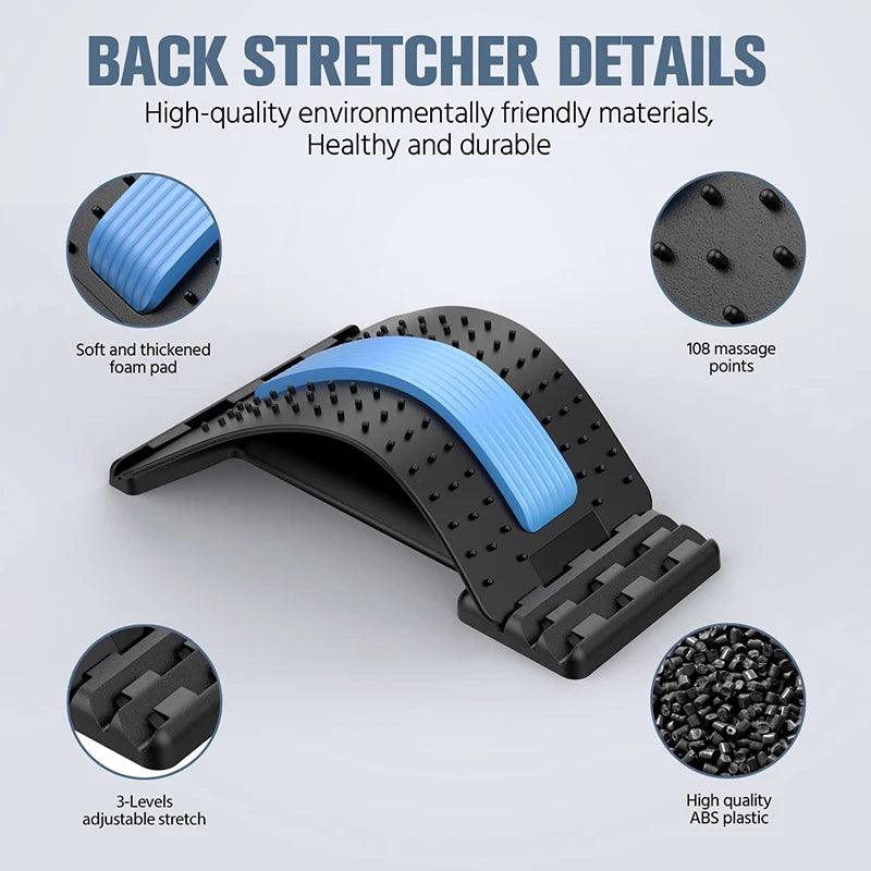 Back Massager, Back Stretcher, Waist and Neck Support Plate, Yoga Exercise