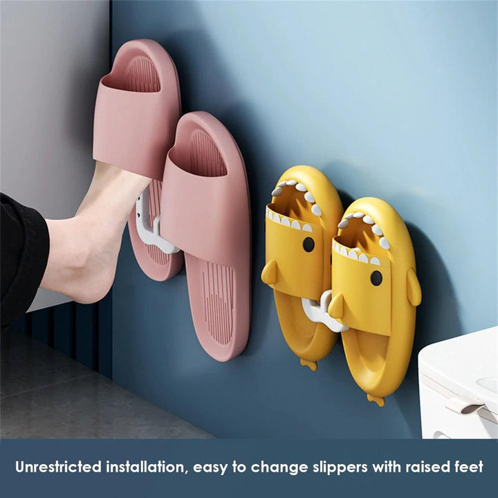 "Slippers hanger hooks" "Wall-mounted shoe rack" "Organizers for small objects"