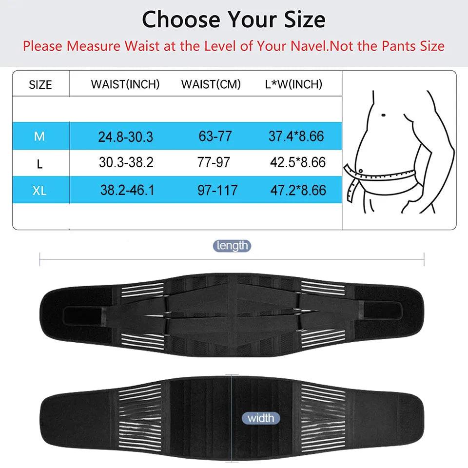 Lower Back Support Belt with Adjustable Compression Pain Relief and Stability