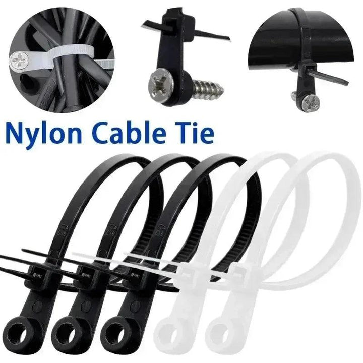 Nylon Cable Ties Adjustable Self-locking Cord Ties Wire Management