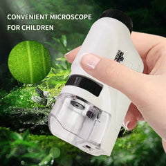 Mini Pocket Microscope Portable Laboratory Microscope Kids Science Experiment Kit