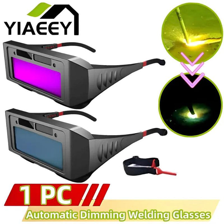 Automatic dimming welding glasses