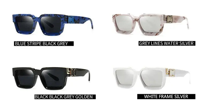 Sunglasses Men & Women, Cycling Brand Rectangle Sunglasses,  Luxury Shades Retro Square Sunglasses Eyewear Trend Punk Eyeglasses For Male