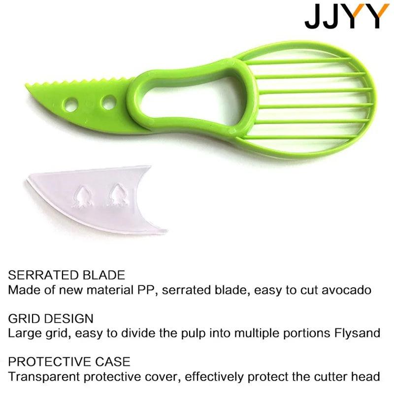 Non-Toxic 3-in-1 Avocado Slicer Knife: Efficient Fruit Peeler and Pulp Separator - Essential Kitchen Tool