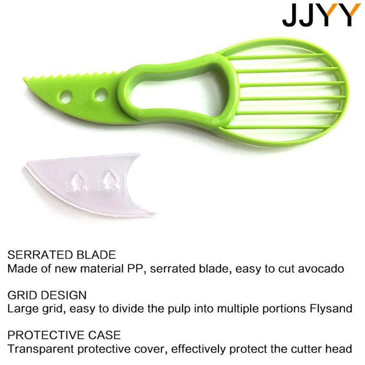 Non-Toxic 3-in-1 Avocado Slicer Knife: Efficient Fruit Peeler and Pulp Separator - Essential Kitchen Tool