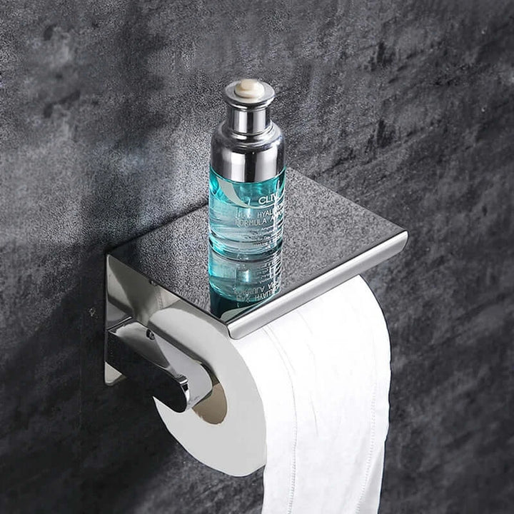 Aluminum Alloy Toilet Paper Holder, Bathroom Wall Mount ,WC Paper Phone Holder