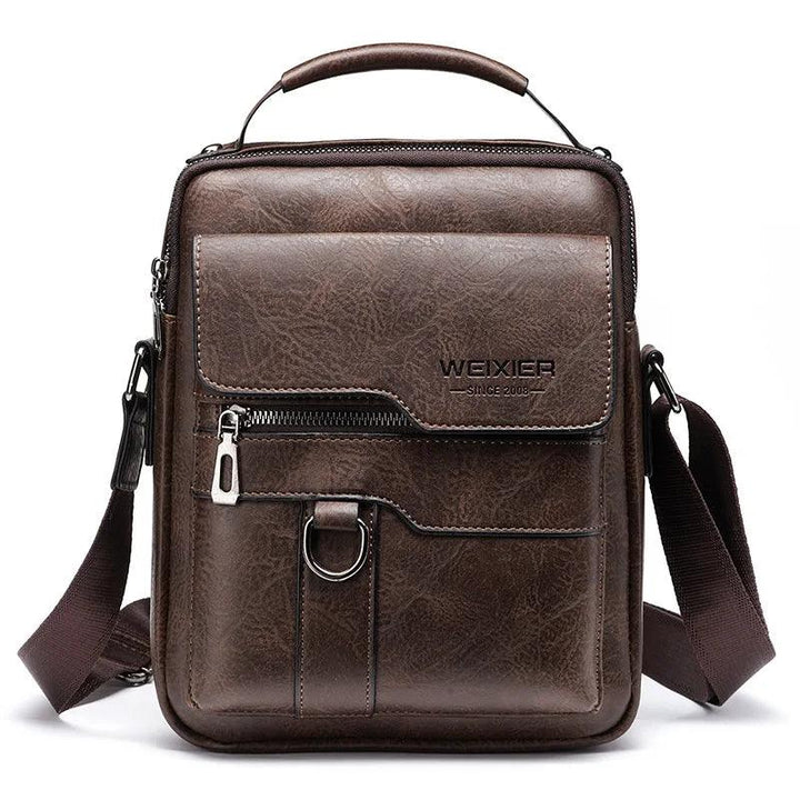 Stylish men's leather crossbody bag