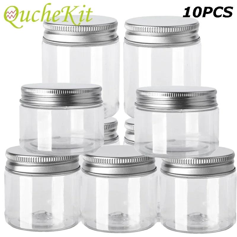 Clear Storage Jars Empty Cosmetic Containers Travel Bottles