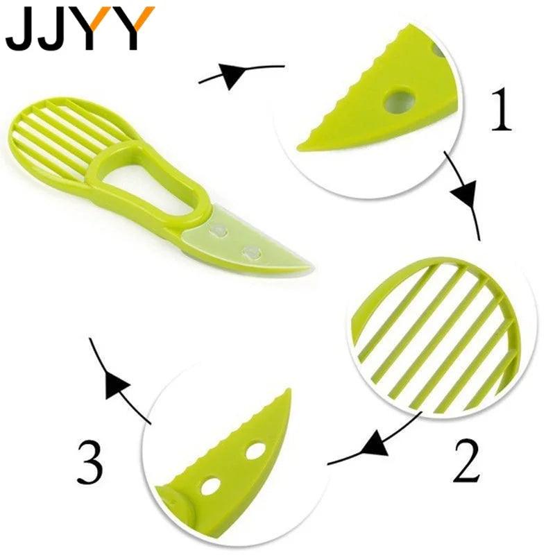 Non-Toxic 3-in-1 Avocado Slicer Knife: Efficient Fruit Peeler and Pulp Separator - Essential Kitchen Tool