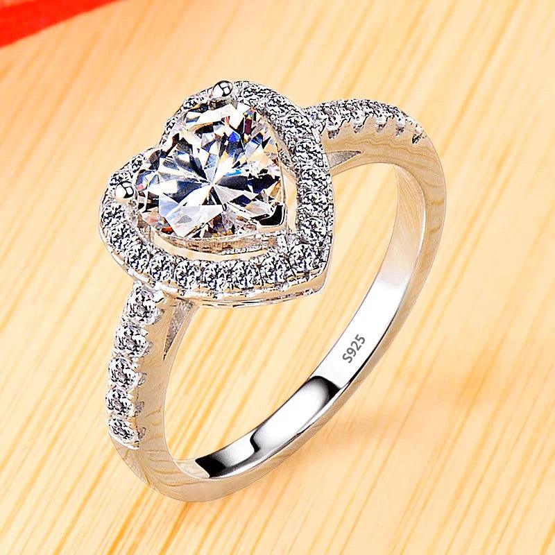 White Tibetan Silver Rings Zircon Crystal Rings Stylish Elegant Jewelry