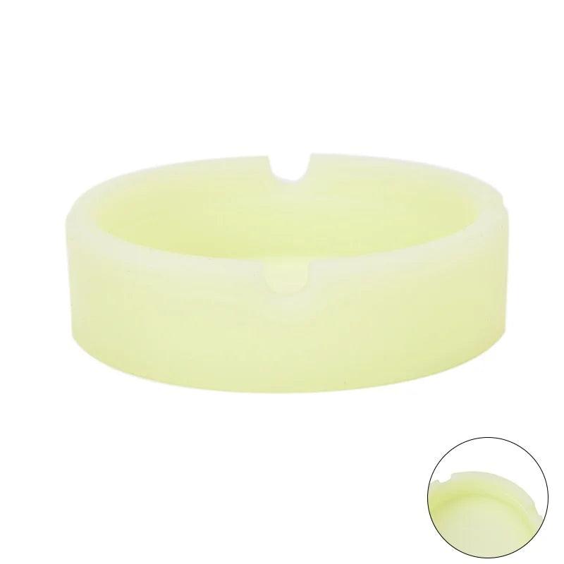 Silicone Gel Ashtray, Fluorescent Ashtray, Circular Cigarette Case