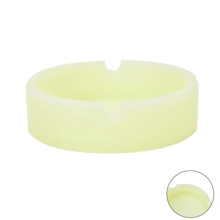 Silicone Gel Ashtray, Fluorescent Ashtray, Circular Cigarette Case