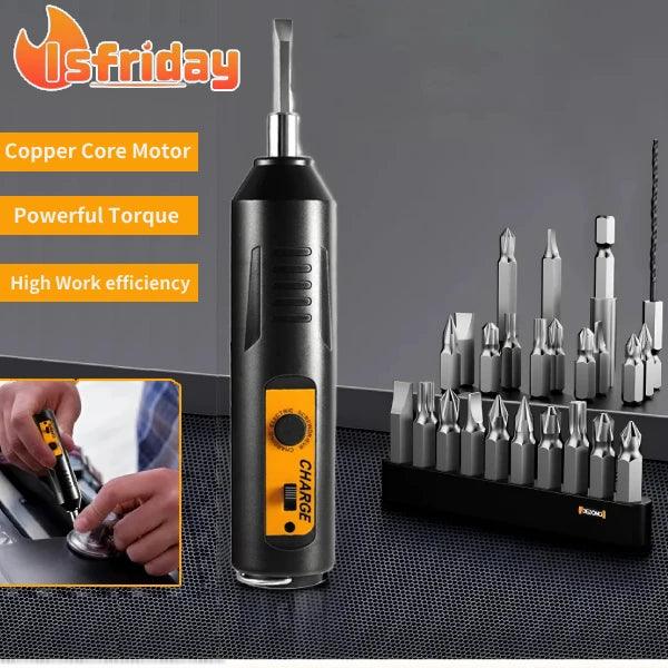 Electric Screwdriver Set, Lithium Battery Charging Household Tool Kit