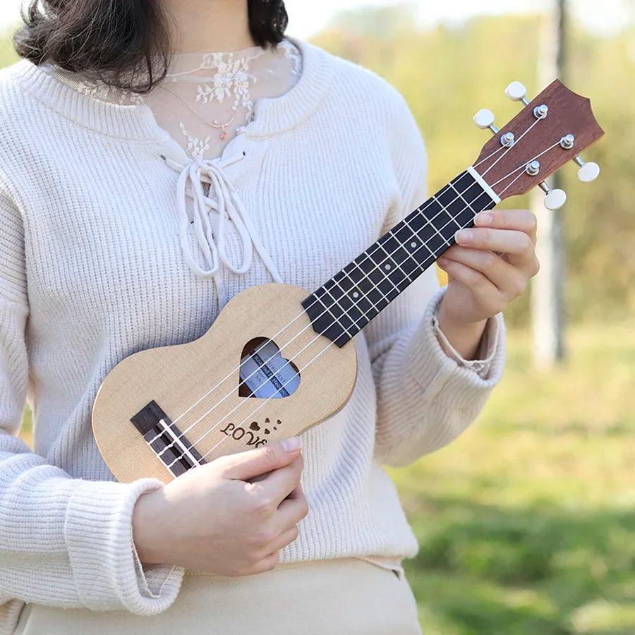 IRIN Ukulele 17 Inch Spruce Wood Ukulele Hawaiian Guitar