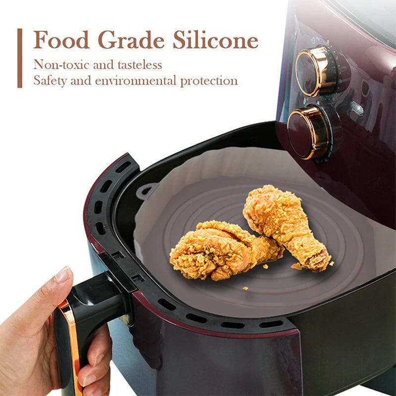 Reusable Air Fryer Silicone Pot, Non-Stick Cooking Accessories, Heat-Resistant Kitchenware