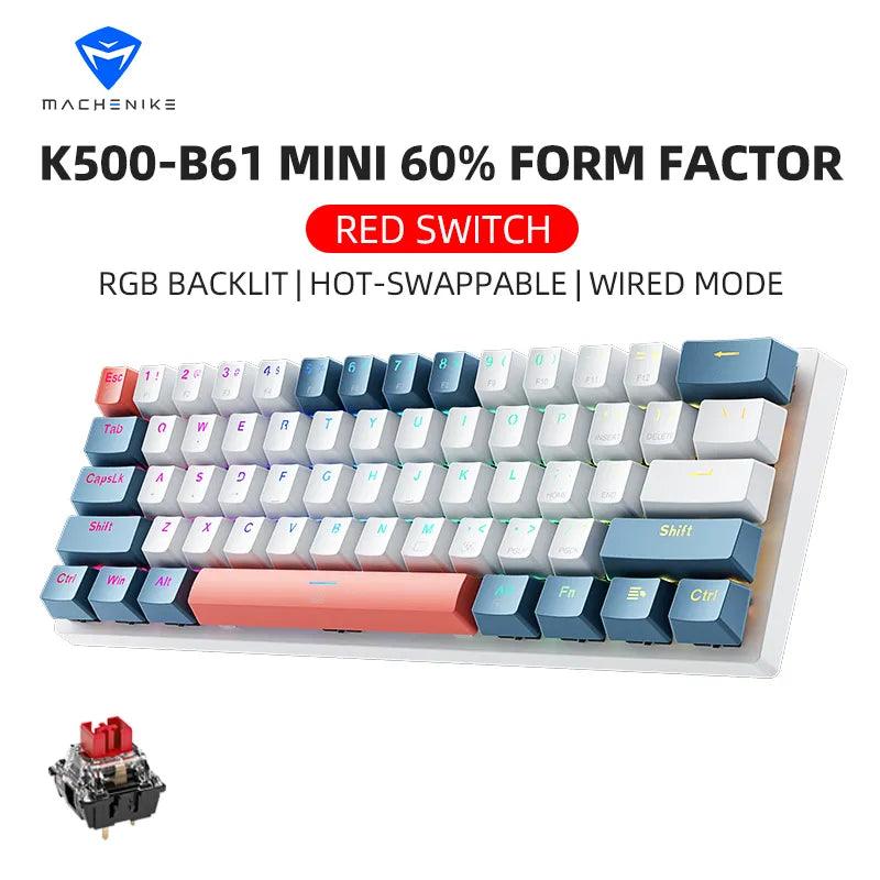 Mechanical Keyboard, RGB Backlit Keyboard, Compact Gaming Keyboard