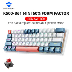 Mini Mechanical Keyboard 60% Form Factor Keyboard RGB Backlit Keyboard
