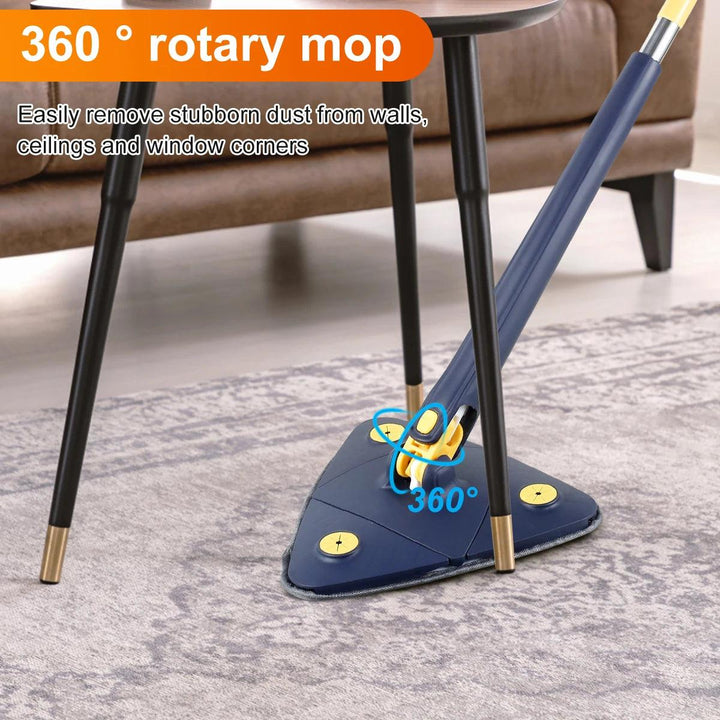 360° Rotatable Mop Triangular Cleaning Mop Automatic Water Squeezing Mop