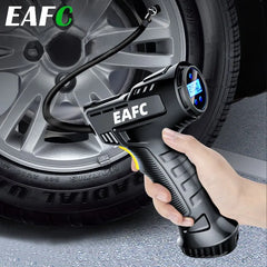 Portable Tire Inflator Wireless/Wired Air Compressor Digital Display Compact Pump