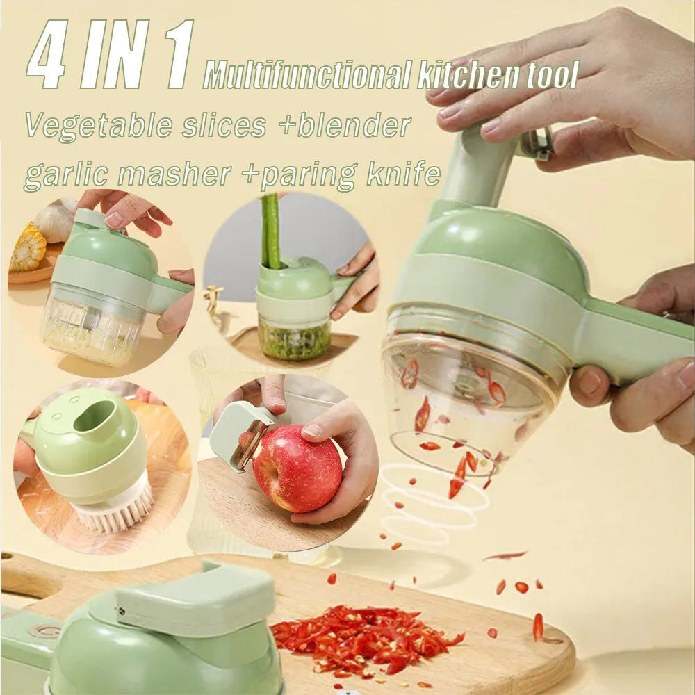 Electric Vegetable Slicer Multifunctional Kitchen Cutter Stainless Steel Chopping Machine
