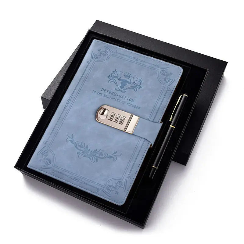 Retro Password Notebook Creative Hand Ledger Secure Diary with Lock