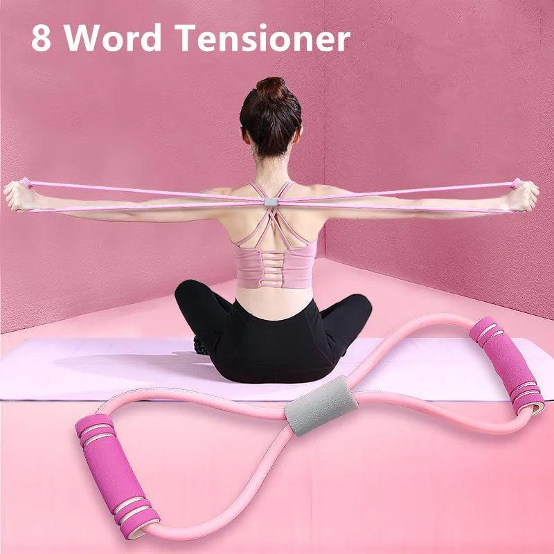 "Slimming yoga resistance band" "Rubber resistance band" "Versatile fitness tool"